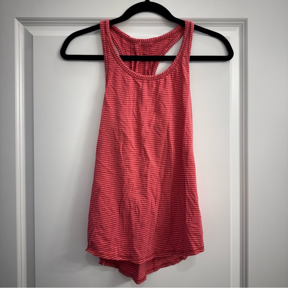 Lululemon Striped Pink Sleeveless Top